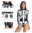 Halloween Water Park Human Body Tissue 3D Digital Printing Long-sleeved Tight Swimsuit