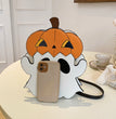 Halloween Shouder Bags Creative 3D Cartoon Pumpkin Ghost Design Cute Bags Women Cell Phone Purses Novelty Personalized Candy Crossbody Bags