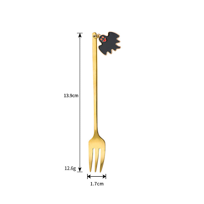 Halloween Style Pendant Stainless Steel Coffee  Creative Pumpkin Spoon