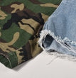 Women's Denim Stitched Camouflage Shorts