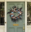 Halloween Pumpkin Skeleton Wreath Door Hanging