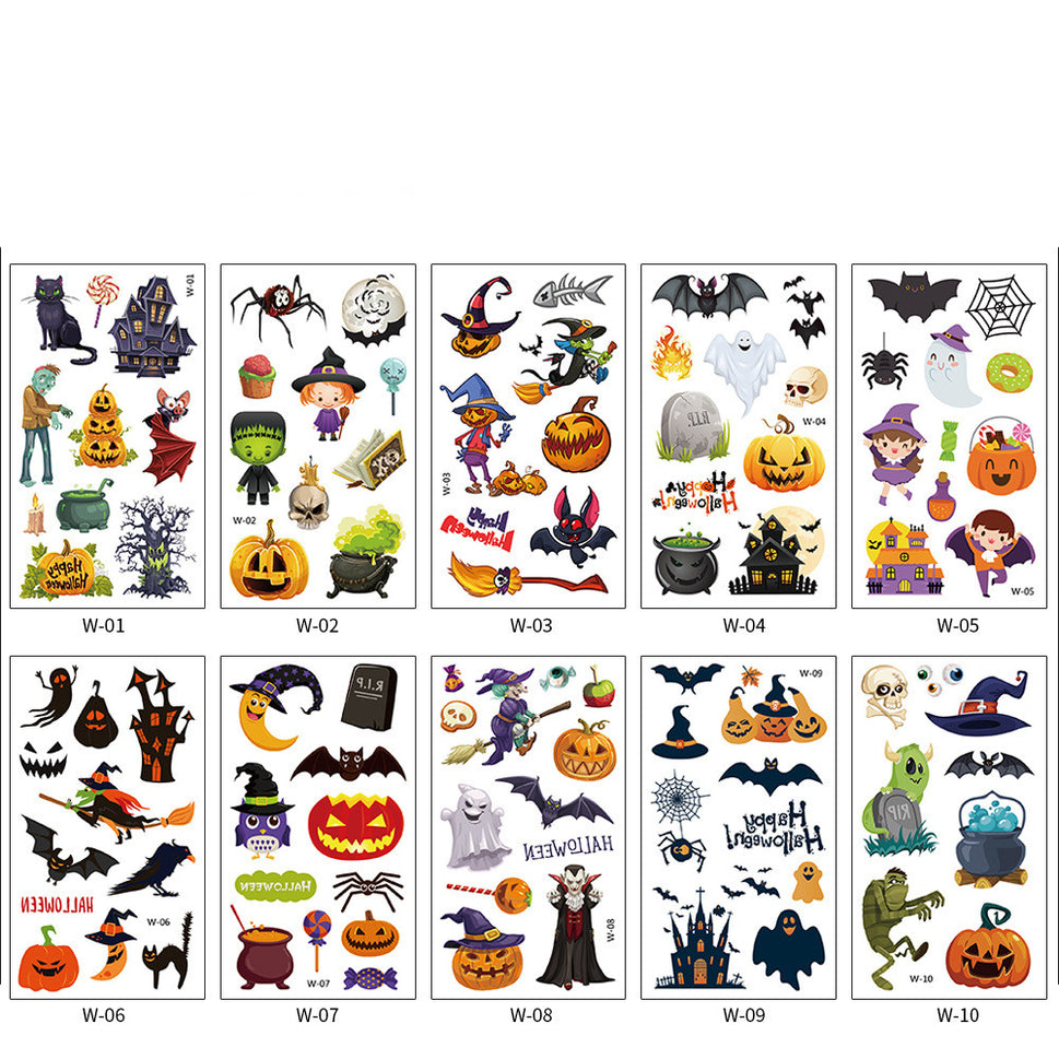 Halloween Children Cartoon Tattoo Sticker