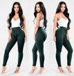 Women's Plus Size Pure Color Cotton Trousers Lace-up Pencil Pants