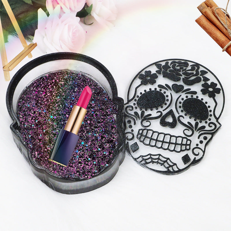 Diy Crystal Drop Glue Mold Halloween Skull Storage Box