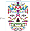 European And American Halloween Face Tattoo Stickers Day Of The Dead