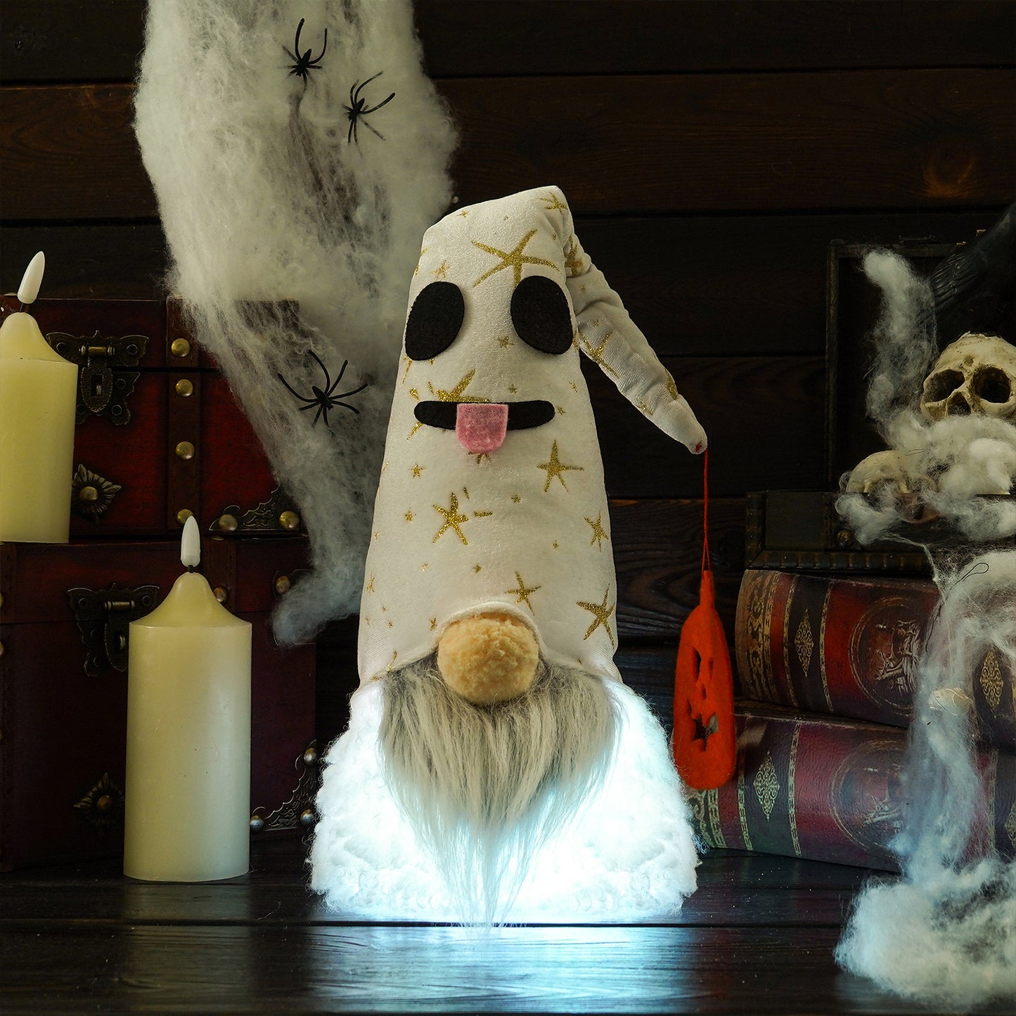 Halloween Luminous Faceless Doll With Light Decoration