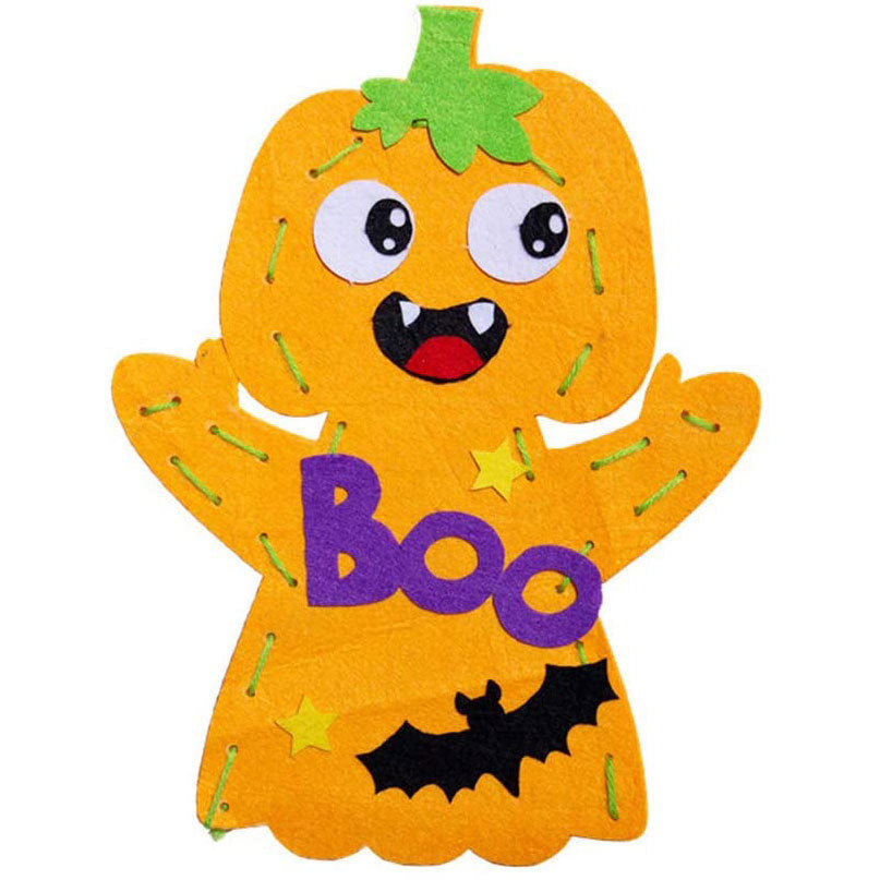 Halloween Diy Ghost Hand Puppet Pumpkin Witch Toy Handmade Material Package