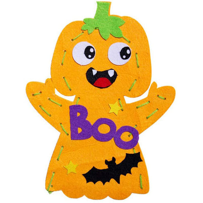 Halloween Diy Ghost Hand Puppet Pumpkin Witch Toy Handmade Material Package
