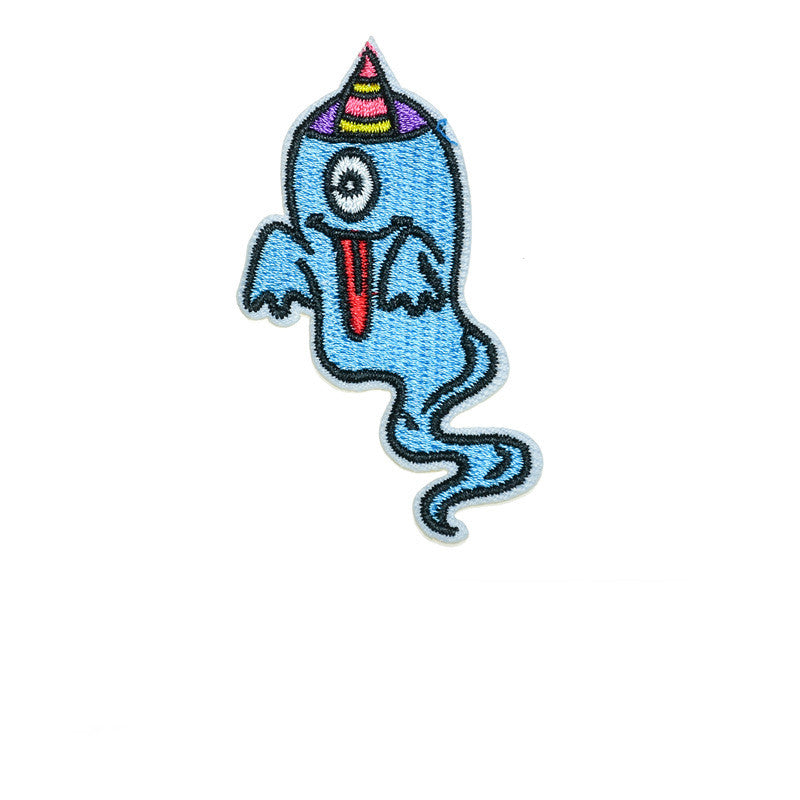 Cartoon Embroidery Halloween Clothes Pants Decorative Fabric Patch