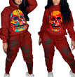 Skull Halloween Thick Print Hat Long Suit