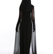 New Cosplay Halloween Women Death Hell Witch Devil Vampire Uniform Black Long Dress Party Cosplay Day Of The Dead Opera Costume