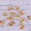 6cm Red Simple Small Flocking Christmas Bow