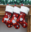 New Christmas Ornament With Light Burlap Embroidery Sock Gift Bag