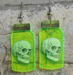 Halloween Ghost Fluorescent Acrylic Horror Spider Skull Earrings