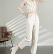 Women's High Waist Nine Minute Straight Turnip Tube Pants