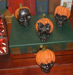 New Evil Pumpkin Skull Halloween Resin Ornament