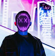 Led Mask Gesture Sensing With 50 Pattern Halloween Cosplay