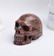 3 Inch Natural Crystal Skull Carved Halloween Decorative Ornament