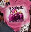 Cross-border Women's European And American Breast Day Halloween Printed Knit T-shirt Ladies Top