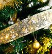 LED Lights Hot Stamping Double-layer Ribbon Christmas Decorations