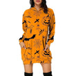 Women's Halloween Loose Long Sleeve Sweatshirt Dress