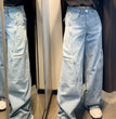 Women's Fashion Denim Straight-leg Trousers