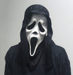 Halloween Horror Grimace Mask Red Tongue Black Face