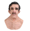 Halloween Granny Mask Latex Headgear Wig Mask