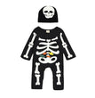 Long sleeve Halloween skull print one-piece romper