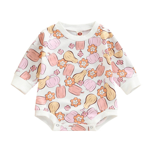 Autumn New Halloween Pumpkin Full Print Harness