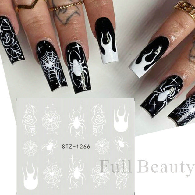Halloween Pumpkin Nail Sticker Watermark Sticker