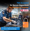 TSA Approved Luggage Locks, Ultra-Secure Dimple Key Travel Locks with Zinc Alloy Body