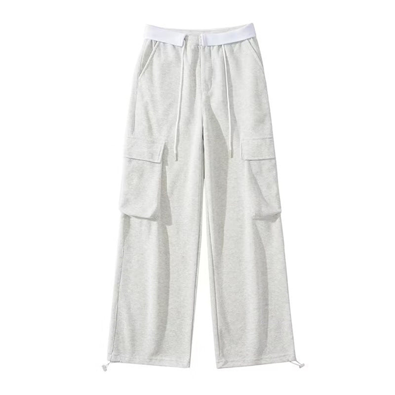 Hot Girl Loose Waist Straight Casual Pants For Women