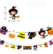 Halloween Triangle Pull Flag Party Decorations Bat Skull Pumpkin Paper Pull Flower Banner