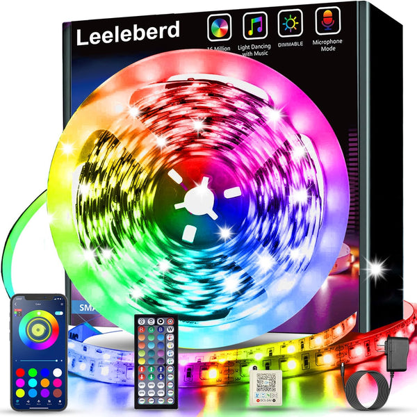 32.8 ft Smart LED Strip Lights with Music Sync