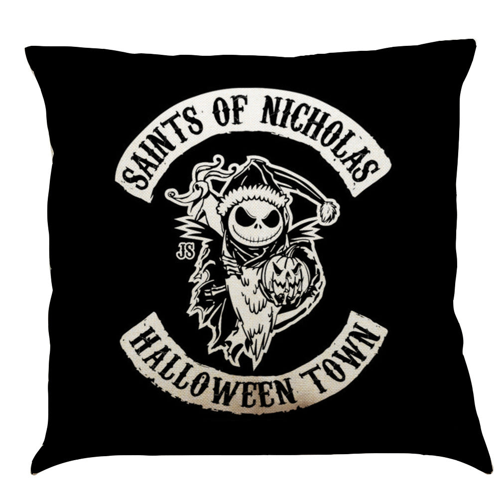 Halloween Cotton Linen Sofa Car Cushion Pillowcase