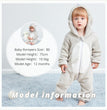 Unisex Baby Animal Costume Winter Autumn Flannel Hooded Romper Cosplay Jumpsuit