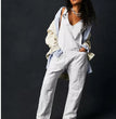 Solid Color Casual Suspender Trousers Women