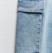 Women's Fashion Loose Strap Accessories Mid Waist Cargo Jeans