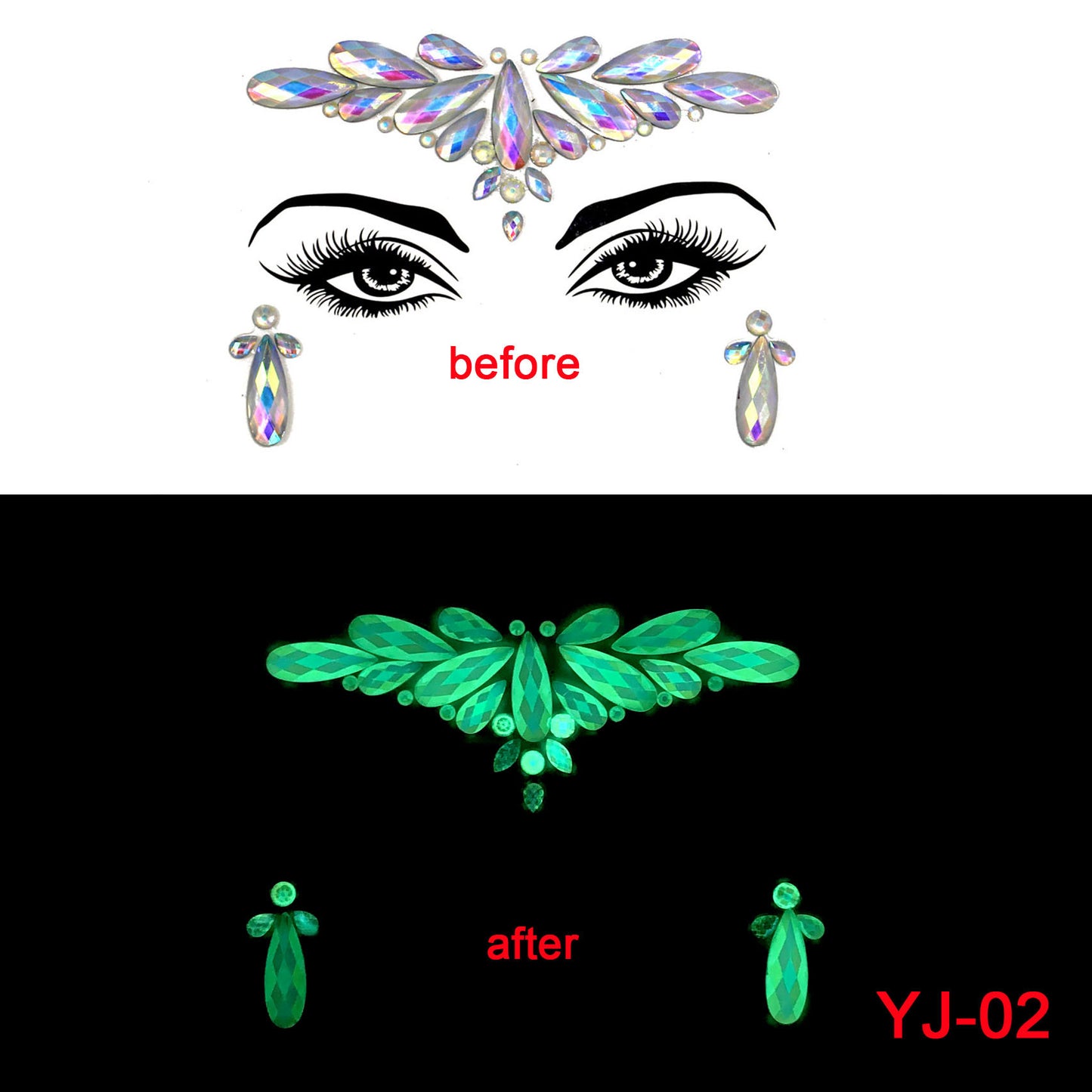 Halloween Ghost Face Crystal Diamond Sticker Diamond Luminous