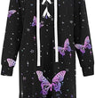 Halloween Lace-up V-neck Strapless Printed Dress For Women
