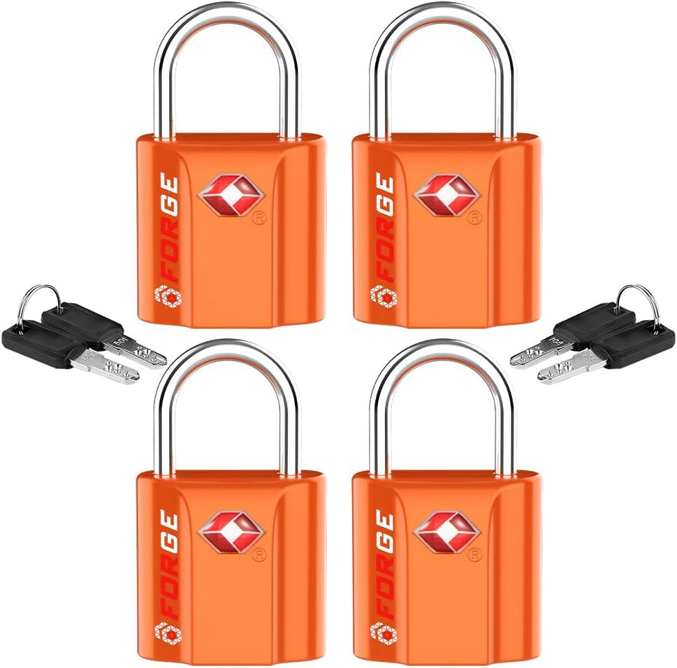 TSA Approved Luggage Locks, Ultra-Secure Dimple Key Travel Locks with Zinc Alloy Body