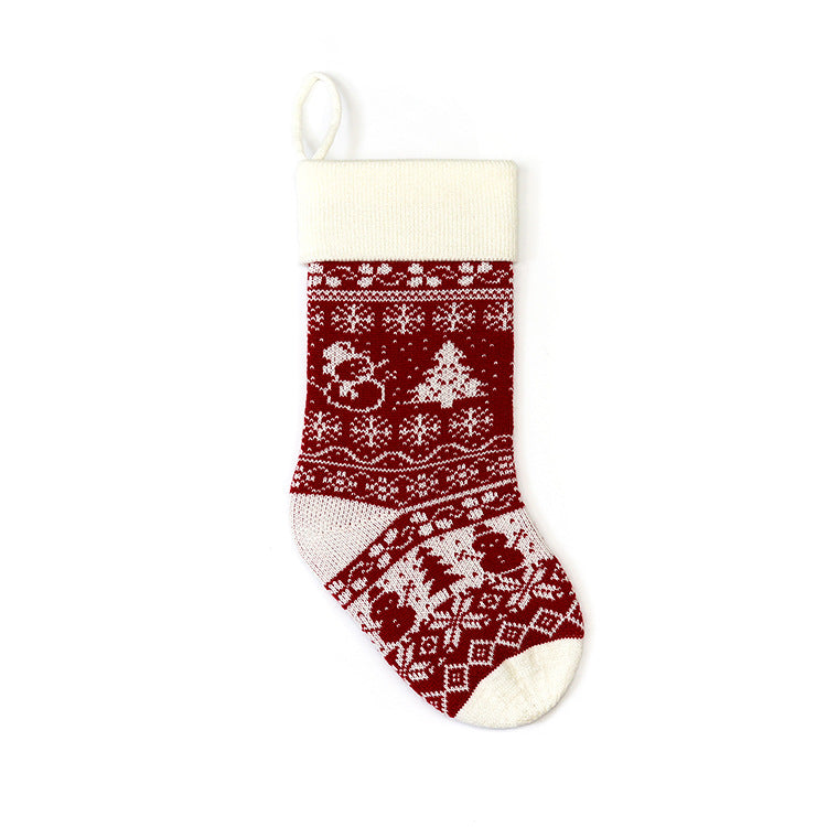 European And American Jacquard Yarn Gift Bag Christmas Decoration