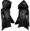 Halloween Cosplay Hoodie Women's Punk Black Long Hooded Printed Sweater