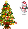 Children's DIY felt Christmas tree with lights