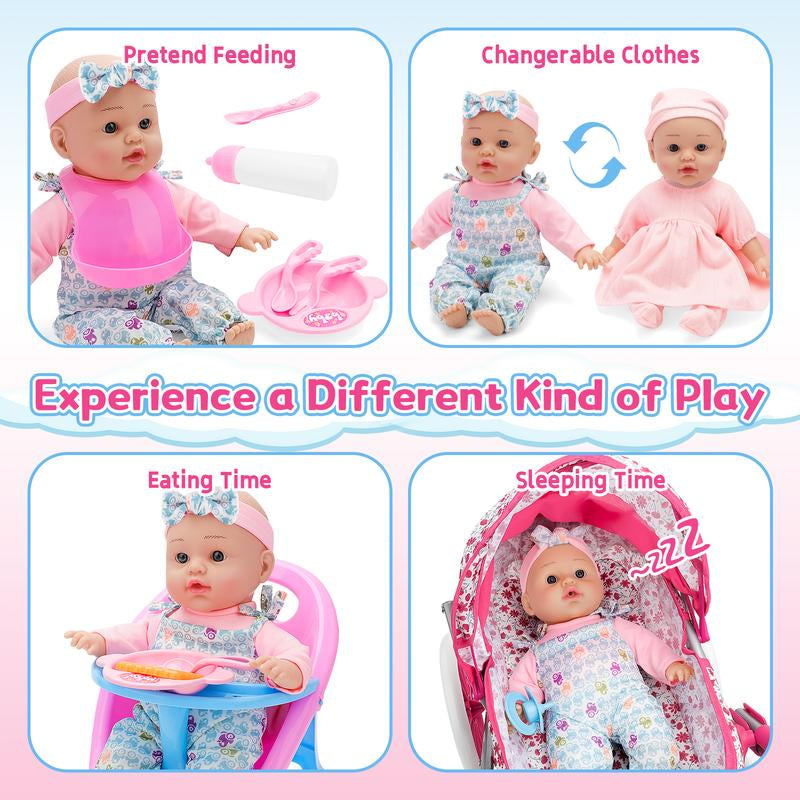 Doll Deluxe Nursery Play Set with Accessories