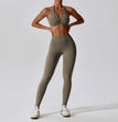 Printed Nude Feel Yoga Suit Floral Quick-drying Running Sports Workout Clothes