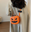 2023 Halloween Bags Funny Pumpkin Cartoon Shoulder Crossbody Bag With Bat Personalized Creative Female Bag