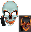 Glowing Mask Scary Ghost Face Halloween Funny White Skull Mask LED Glowing Props
