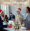 2ft Mini Christmas Tree With Light Artificial Small Tabletop Christmas Decoration With Flocked Snow, Exquisite Decor & Xmas Ornaments For Table Top For Home & Office